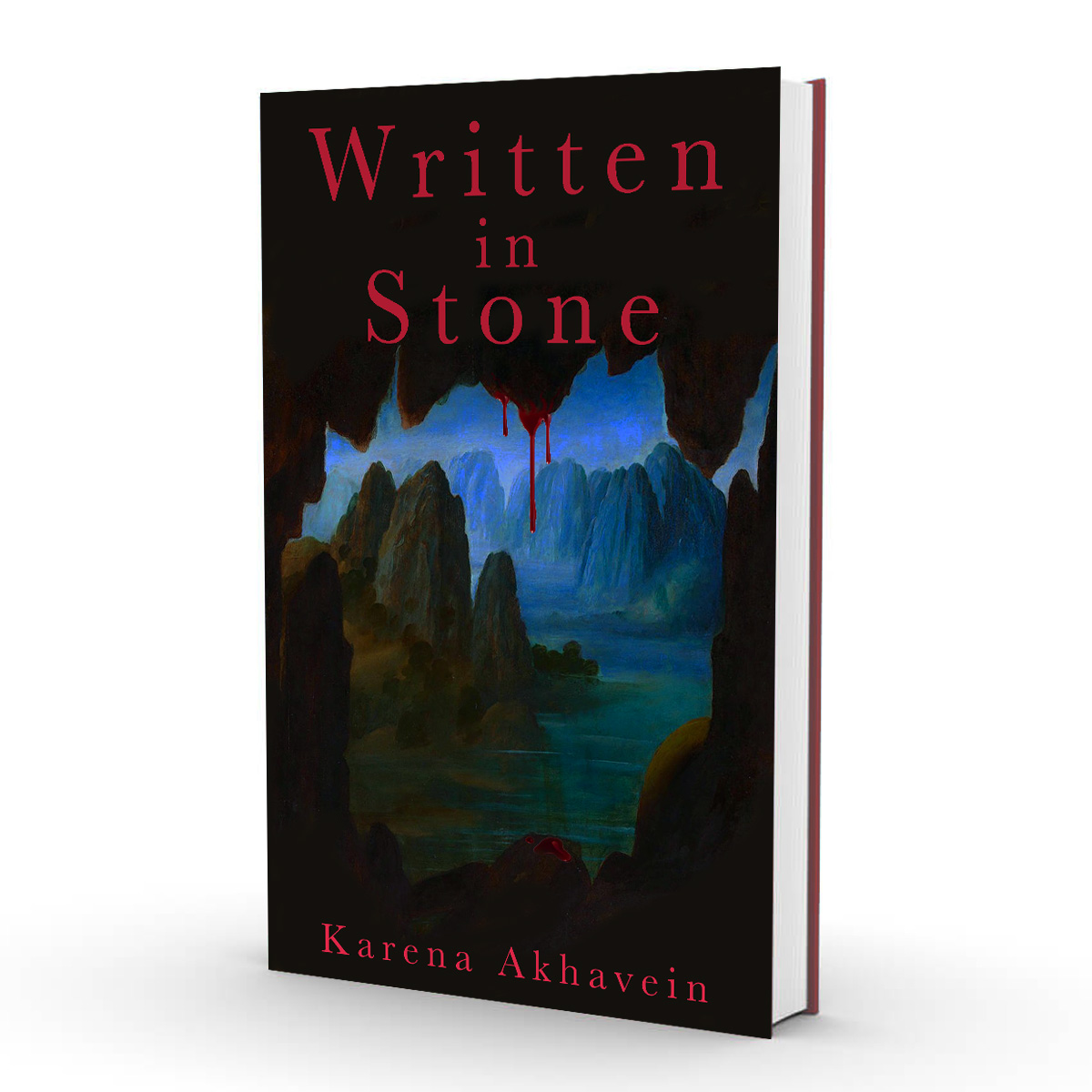 Written in stone book mockup white